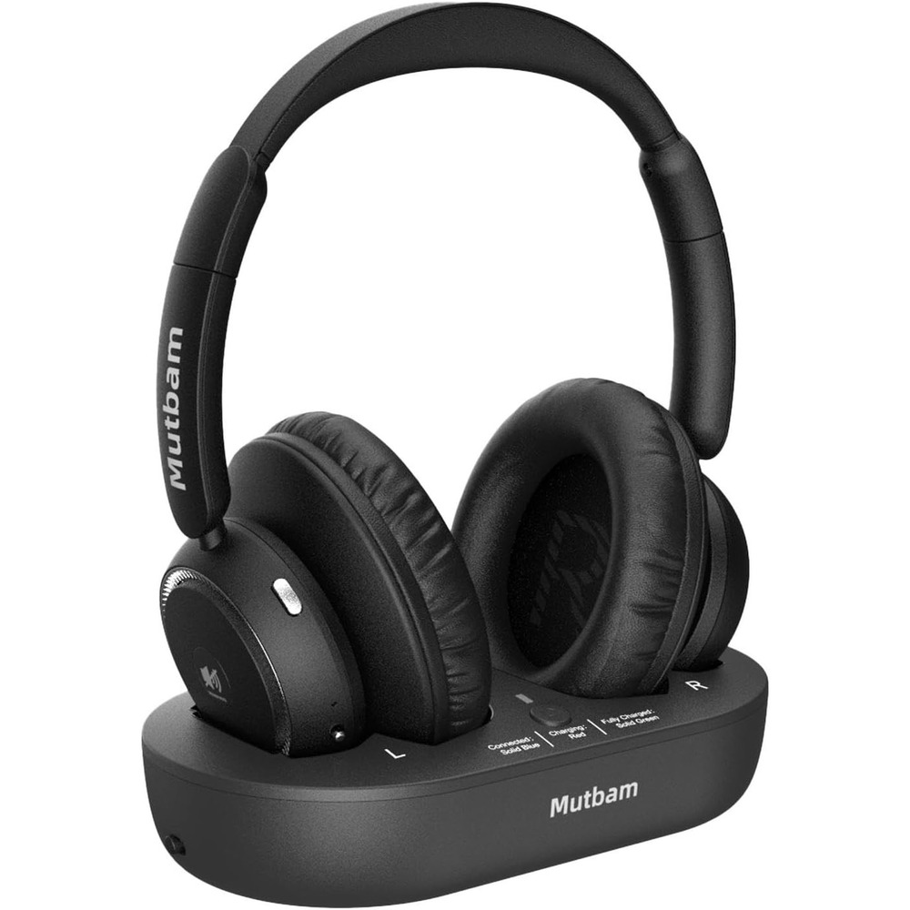 Mutbam M1 Bluetooth Wireless Headphones with Transmitter Charging Base